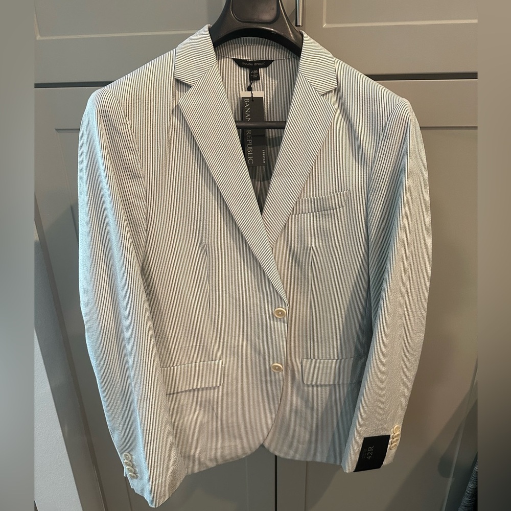 ‼️ BRAND NEW ‼️ Unstructured Seersucker Sports stretch Blazer